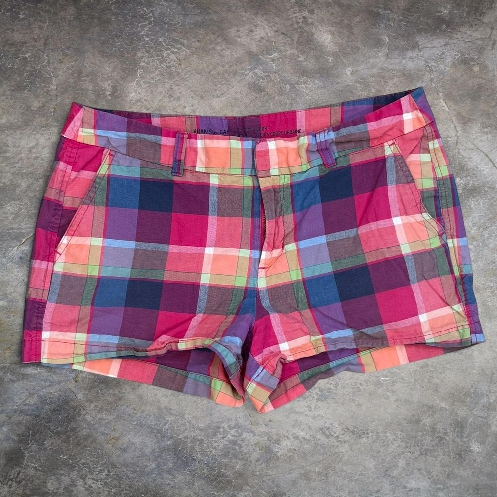 Khakis By Gap City 3 Inch Plaid Micro Mini Shorts Summer Beach Women's Size 6